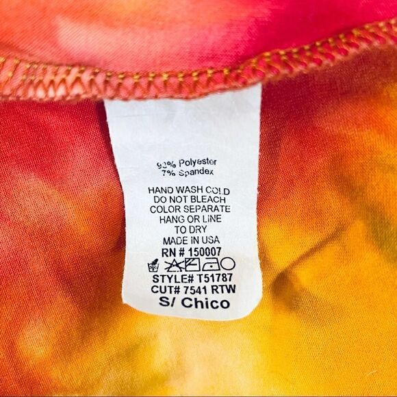 Noble U Tie Dye Cropped Tee Tie Dye Orange - Picture 5 of 6